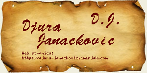 Đura Janaćković vizit kartica